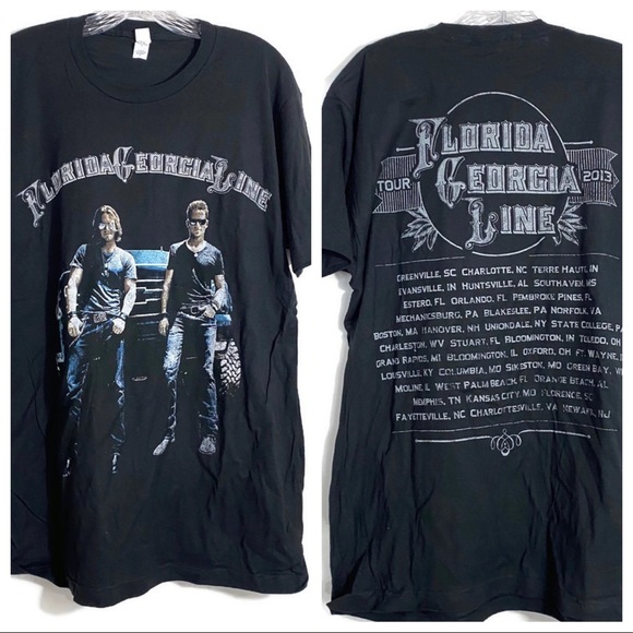 Florida Georgia Line | 2013 Tour Shirt - Picture 1 of 6